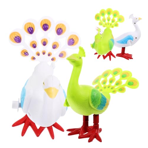 SOIMISS 4 Stück Teiliges Aufziehspielzeug Wind Up Tiere Peacock Tragbar Abs Material Kreative Lernspielzeuge für Kleinkinder Fördert Krabbeln und Frühe Entwicklung Lustig und Einfach zu von SOIMISS