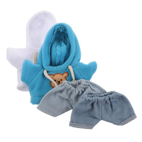 SOIMISS 4 Stück Teiliges Bärenkleidungs Baumwolle für Kuscheltiere Hoodie und Jeans Outfit Weiche Strapazierfähige Puppenkleidung zum Selbermachen für DIY Bärenkleidung und Kuscheltiermode von SOIMISS