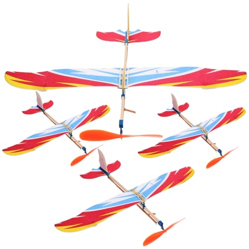 SOIMISS 4 Stück Teiliges DIY Flugzeug aus Leichtem Kreative Gleiter für Ab Jahren Fördert Hand Auge Koordination und Wissenschaftliches Interesse für Indoor und Outdoor Nutzung von SOIMISS