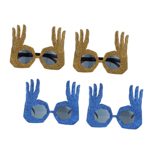 SOIMISS 4 Stück Teiliges Fingerbrillen Ok-handzeichen Lustige Partybrille für Erwachsene Bunte Große Sonnenbrillen als Kostüm Foto-requisiten Witzige Accessoires für Feiern SOIMISS 4 Stück Teiliges Fingerbrillen Ok-handzeichen Lustige Partybrille für Erwachsene Bunte Große Sonnenbrillen als Kostüm Foto-requisiten Witzige Accessoires für Feiern von SOIMISS