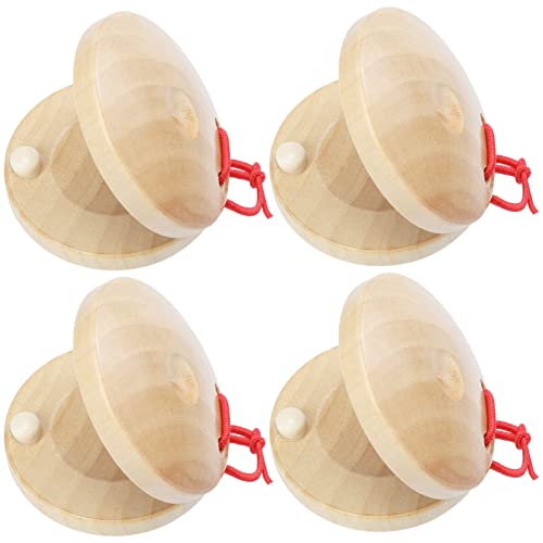 SOIMISS Kastagnetten Spielzeug für Kinder 4 Stück Musikinstrumente aus Holz Lernspielzeug für Rhythmische Tragbar für Weihnachten und Neujahr SOIMISS Kastagnetten Spielzeug für Kinder 4 Stück Musikinstrumente aus Holz Lernspielzeug für Rhythmische Tragbar für Weihnachten und Neujahr von SOIMISS