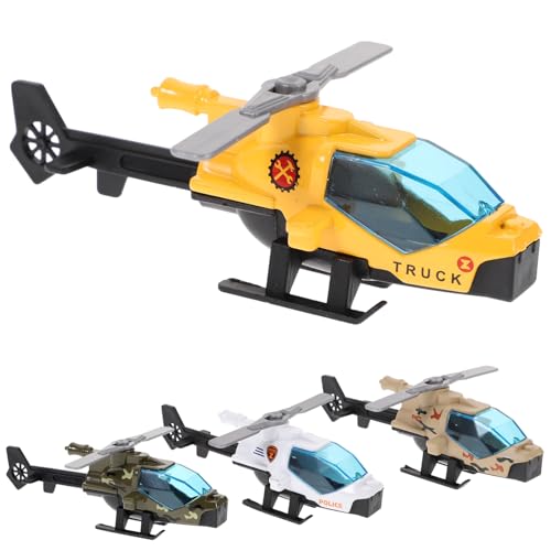 SOIMISS 4 Stück Teiliges Metall Flugzeug Modell Mini Kampfjet Realistische Hubschrauber Militärflugzeuge Dekorative Metallflieger für Jungen Zimmer Kompakt Leicht von SOIMISS