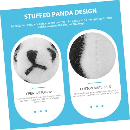 SOIMISS 4 Stück Teiliges Mini Panda Kuscheltier Plüsch Schlüsselanhänger Anhänger Geschenk Weiches Stofftier Niedliches Kleines Panda Kuscheltier für Jungen Mädchen von SOIMISS