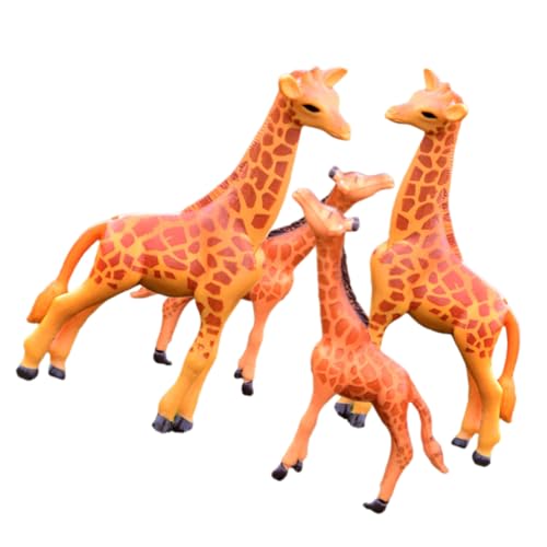 SOIMISS 4 Stück Teiliges Mini Resin Giraffen Figuren Realistische Mooslandschaft Deko Filigrane Tierornamente für Garten Schreibtisch Puppenhaus und Kuchenverzierung von SOIMISS