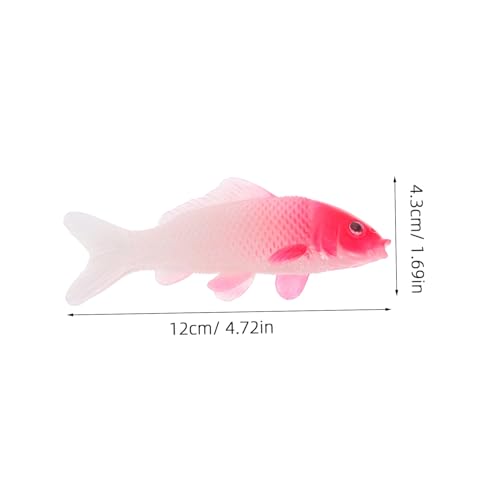 SOIMISS 4 Stück Teiliges Miniatur Koi Fisch Realistische Künstliche Goldfisch Figuren Aquarium Deko Schwimmende Aquarium Landschaft Ornamente für Teich Feengarten von SOIMISS