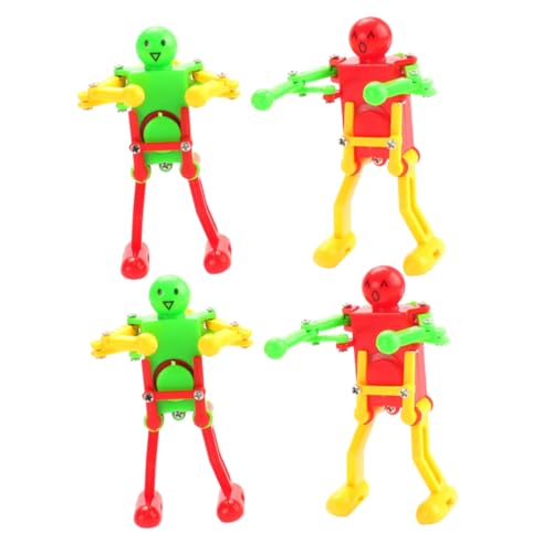 SOIMISS 4 Stück Teiliges Wind Up Tanzroboter für Erwachsene Mechanische Aufziehroboter Farblich Sortiert Sichere Handliche Figuren für Kreative Geschenkideen und Zufällige Zufällige Farbe von SOIMISS