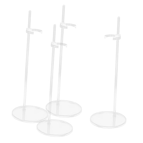 SOIMISS 4 Stück Transparente Puppenständer aus Kunststoff Höhenverstellbar Puppenhalter für Sammelfiguren und Display Rack für Puppenzubehör Mädchen von SOIMISS