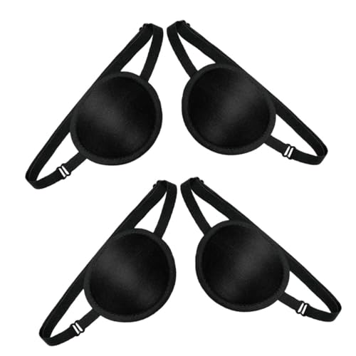 SOIMISS 4 Stück Verstellbare Augenklappe mit Gepolstertem Atmungsaktivem Material und Robustem Schwarzem Rahmen Runde Augenbinde für Amblyopie-therapie Piratenkostüm Halloween SOIMISS 4 Stück Verstellbare Augenklappe mit Gepolstertem Atmungsaktivem Material und Robustem Schwarzem Rahmen Runde Augenbinde für Amblyopie-therapie Piratenkostüm Halloween von SOIMISS