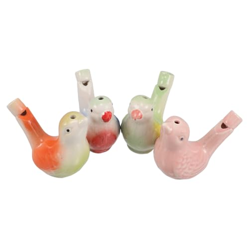 SOIMISS 4 Stück Wasser Vogelpfeifen aus Keramik mit Aufhängeseil Vogelpfeifen für Geburtstags und Ostergeschenk Spaß und Spiel im Freien von SOIMISS