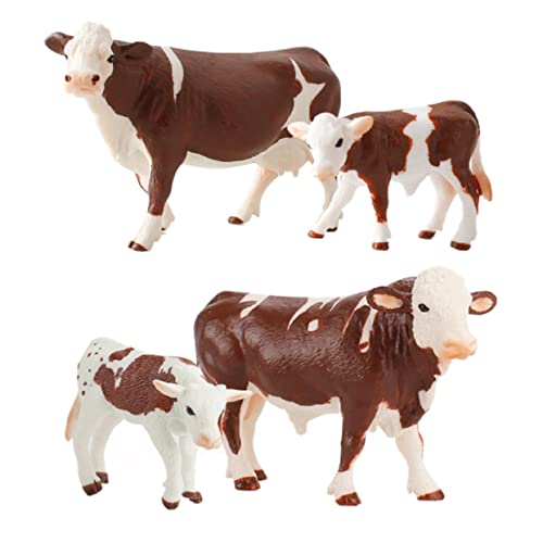 SOIMISS 4 Stück Weidetiermodell Kinderspielzeug Tierspielzeug Spielzeugkühe Für Kuhfiguren Mini Kuh Realistisches Kuhmodell Simulation Kuhanzug Realistische Nutztiere Bauernhofmodelle von SOIMISS