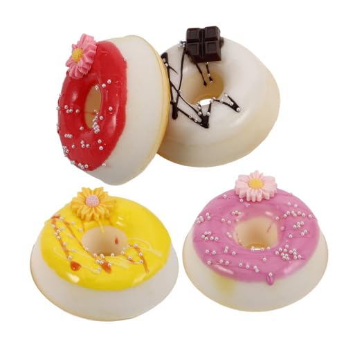 SOIMISS 4 Stücke Simulations-Donut Lebensmittel-Requisiten Zur Präsentation Künstliche Donuts Künstliche -Donuts Zum Thema Essen Realistische Donuts Künstliche Nahrung PVC von SOIMISS