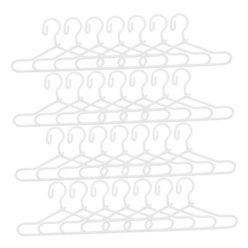 SOIMISS 40 Stück Mini Puppenkleiderbügel aus Metall Weiß Kompakte Puppenkleider Organizer für Puppenhaus und Puppenschrank für Doll Apparel und Doll Outfit Hänger von SOIMISS