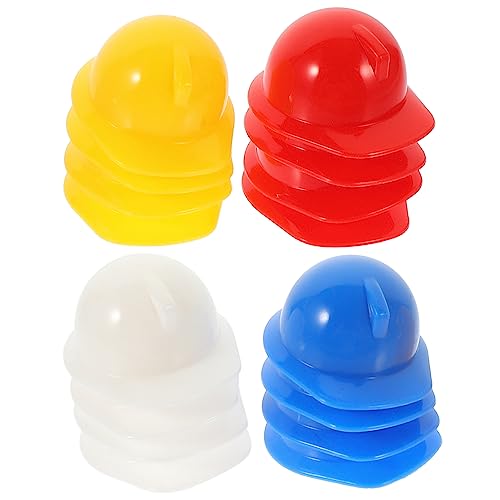 SOIMISS 40 Stück Mini-Schutzhelm puppenhelm puppenzubehör Funny hat Safety Cap zierkappen Mini-Sicherheitshut Mini-Hüte Mini-Bauhut winzig bunt Miniatur-Sicherheitshüte Miniaturhut Plastik von SOIMISS