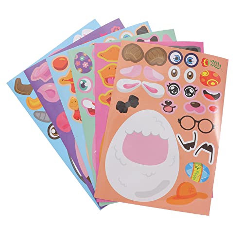 SOIMISS 48 Blätter Osterei Aufkleber Dekorationsaufkleber Für DIY Ei Aufkleber Puzzle Aufkleber Entzückendes Ei DIY Aufkleber DIY Osteraufkleber DIY Ei Aufkleber DIY von SOIMISS