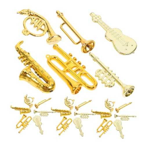 SOIMISS 48 Stück Miniatur Musikinstrument Deko Set Teilig Kunststoff Violine Trompete Saxophon Französisches Horn Vielseitige Puppenhaus Ornamente für Weihnachtsbaum Musik Party und SOIMISS 48 Stück Miniatur Musikinstrument Deko Set Teilig Kunststoff Violine Trompete Saxophon Französisches Horn Vielseitige Puppenhaus Ornamente für Weihnachtsbaum Musik Party und von SOIMISS