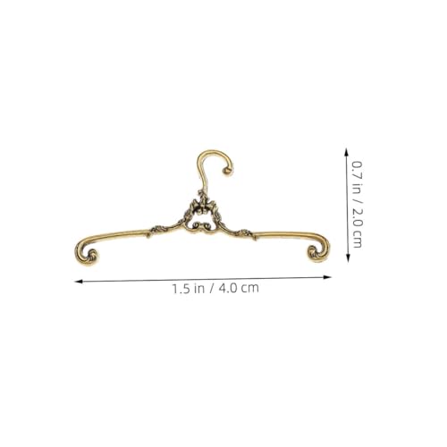 SOIMISS 48 Stück Teiliges Miniatur Vintage Metall Puppenkleiderbügel für Puppenhaus Präzise Mini Kleideraufhänger für Puppenschrank Kreatives und Display von SOIMISS