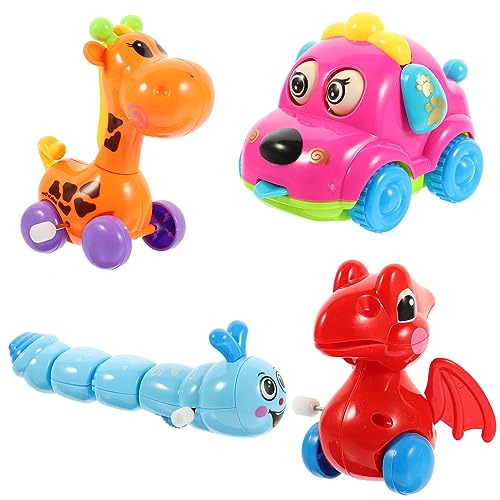 SOIMISS 4Stücke Aufzieh Tier Frühpädagogisches Tierspielzeug mit Giraffe Hund Pterodactylus und Sichere und Bunte Spielzeuge für Geburtstagsfeiern und Ostern von SOIMISS