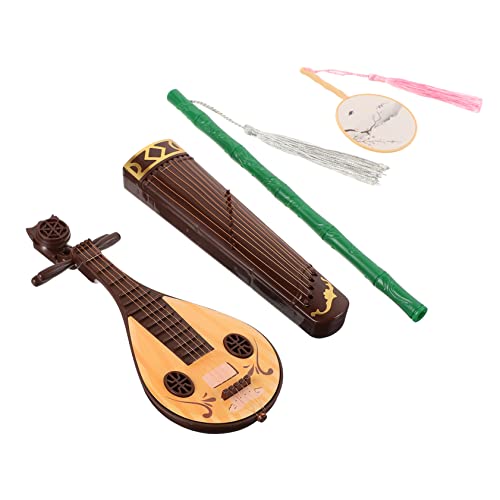 SOIMISS 4Stücke Miniatur Puppen Zubehör Alte Musikinstrumente für Mädchen Zufällige Farben Material Hochwertige Verarbeitung Dekoration für Zuhause Fördert Fantasie von SOIMISS