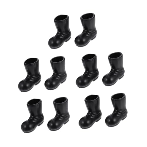 SOIMISS 5 Paare Mini Weihnachtsstiefel Modelle Weihnachtsmann Schuhe Miniatur Puppenhaus Deko Weihnachtsdeko Figuren von SOIMISS