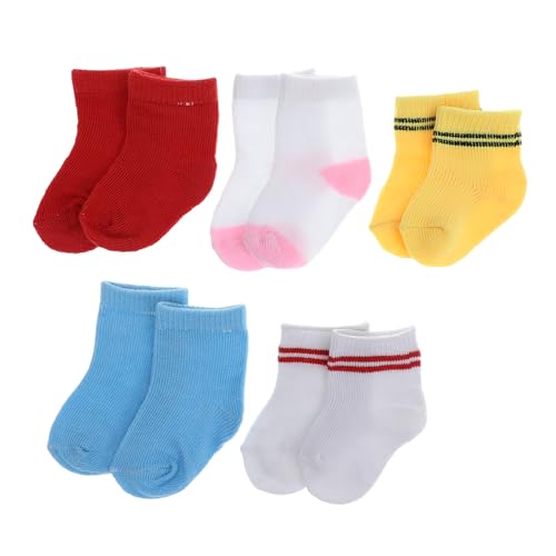 SOIMISS 5 Paare Puppensocken für Puppen Weiche Stoffsocken Action Figure Zubehör für Rollenspiele von SOIMISS