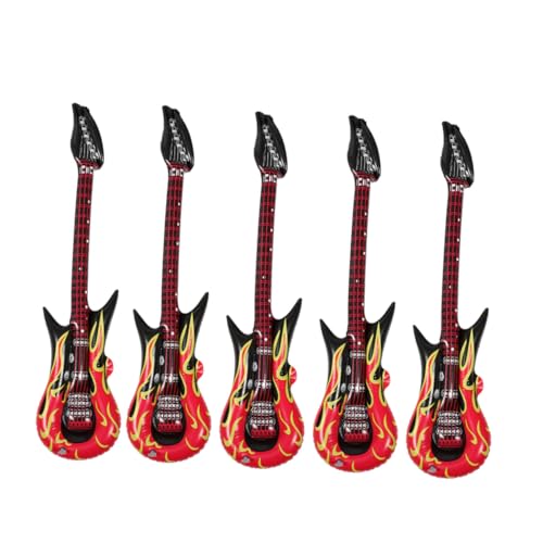 SOIMISS 5 Stück Aufblasbare Flammengitarre Teiliges PVC Leichtes Party Deko Musik Instrument Kostüm Requisit Bühnenaccessoire Rock Roll Stimmung SOIMISS 5 Stück Aufblasbare Flammengitarre Teiliges PVC Leichtes Party Deko Musik Instrument Kostüm Requisit Bühnenaccessoire Rock Roll Stimmung von SOIMISS