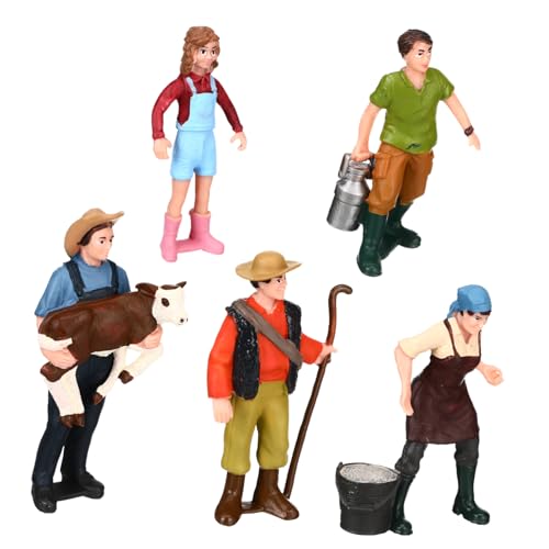 SOIMISS 5 Stück Bauernhof Charakter Modell Mini Bauernhof Menschen Figuren Menschen Maßstab Figuren Sammlerfiguren Bauernhof Figuren Charaktere Miniatur Bauernhof Menschen von SOIMISS
