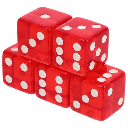 SOIMISS 5 Stück Großes Würfelsieb Brettspiel Würfel Partywürfel Transparente Würfel Tischspielwürfel Würfelspiele 6 Seiten Würfel Würfelrequisiten Klare Würfel Partyspielwürfel Acryl Rot SOIMISS 5 Stück Großes Würfelsieb Brettspiel Würfel Partywürfel Transparente Würfel Tischspielwürfel Würfelspiele 6 Seiten Würfel Würfelrequisiten Klare Würfel Partyspielwürfel Acryl Rot von SOIMISS