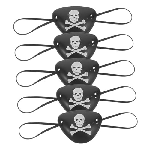 SOIMISS 5 Stück Piraten Augenklappe Schwarz Leichtes Design für Halloween Karneval Festival Kostüm Party Cosplay Zubehör für Erwachsene SOIMISS 5 Stück Piraten Augenklappe Schwarz Leichtes Design für Halloween Karneval Festival Kostüm Party Cosplay Zubehör für Erwachsene von SOIMISS