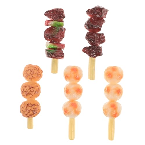 SOIMISS 5 Stück Simulierte Grillspieße Grillen Grill Gefälschtes Essen Gefälschtes Grillfleisch Realistisches Essen Gefälschte Lebensmittel Realistisch PVC von SOIMISS