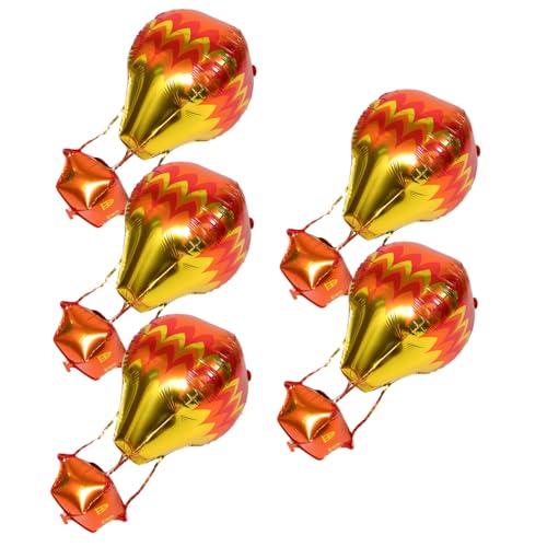 SOIMISS 5 Stück Teiliges Aluminiumfolie Heißluftballon Ballons Einzigartige Geburtstagsdeko mit Lebhaftem Orange Gold Einfach Aufzublasen Wetterbeständig für Innen und Außenbereiche SOIMISS 5 Stück Teiliges Aluminiumfolie Heißluftballon Ballons Einzigartige Geburtstagsdeko mit Lebhaftem Orange Gold Einfach Aufzublasen Wetterbeständig für Innen und Außenbereiche von SOIMISS