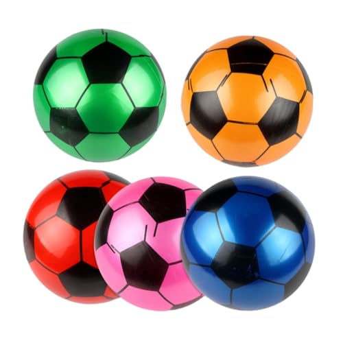 SOIMISS 5 Stück Teiliges Aufblasbares Fußballspielzeug für Gummiball für Drinnen und Draußen Interaktives Springball Bunte Fußbälle für Outdoor Spiele Zufällige Farbe Zufällige Farbe von SOIMISS