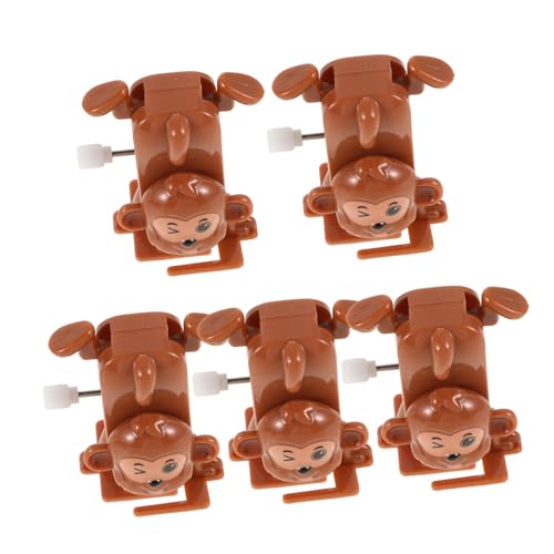 SOIMISS 5 Stück Teiliges Aufziehspielzeug für Kleinkinder Motorikförderndes Wind Up Monkey Toy Buntes Tiermodell zur Hand Auge Koordination Langlebig als Kinderparty Gastgeschenk und von SOIMISS