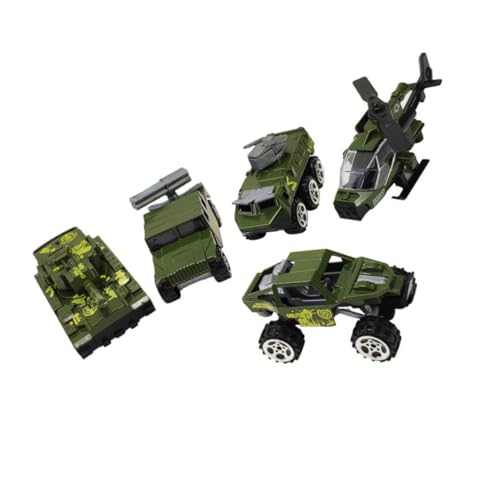 SOIMISS 5 Stück Teiliges Mini Feuerwehrauto Modellset aus Langlebiger Metalllegierung Detailgetreue Miniaturfahrzeuge als Tragbar für Sammlung und von SOIMISS