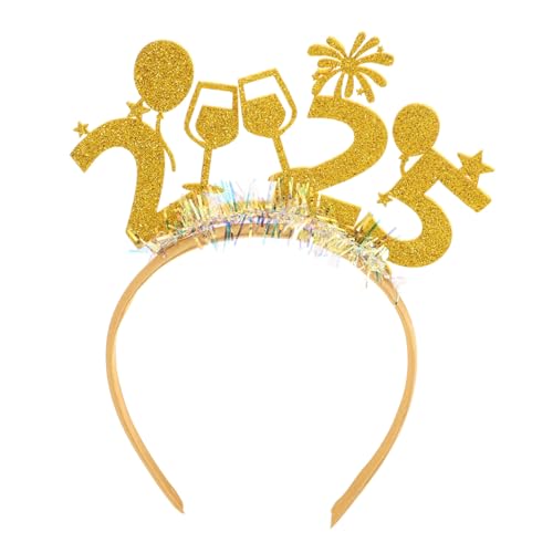 SOIMISS 5 Stück Teiliges Neujahrs Stirnband Glitzernde Kopfbedeckungen mit Zahlen Festliche Haaraccessoires für Silvesterpartys Geburtstagsfeiern und Festliche Anlässe von SOIMISS