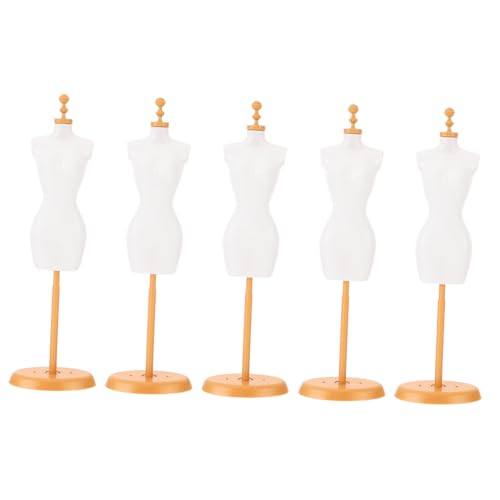 SOIMISS 5 Stück Teiliges Puppenständer Kunststoff Stabiler Puppenkleiderhalter Weiß Gold für Puppenhaus Dekoration SOIMISS 5 Stück Teiliges Puppenständer Kunststoff Stabiler Puppenkleiderhalter Weiß Gold für Puppenhaus Dekoration von SOIMISS