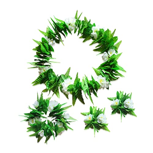 SOIMISS 5 Teiliges Hawaiianisches Blätterkostümset Mit Grünem Blätterrock Blumenkranz Armbändern Und Haarband Für Luau Partys Strandfeiern Und Festliche Anlässe Für Erwachsene SOIMISS 5 Teiliges Hawaiianisches Blätterkostümset Mit Grünem Blätterrock Blumenkranz Armbändern Und Haarband Für Luau Partys Strandfeiern Und Festliche Anlässe Für Erwachsene von SOIMISS
