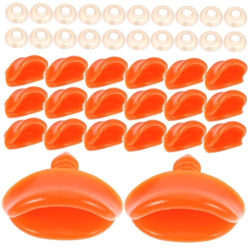 SOIMISS 50 Stück Kleiner Entenschnabel Spielzeugmund Mädchen Sicherheitsschnäbel Entenschnabel zum Basteln DIY Entenmund Zubehör Bastelbedarf für Mund-Kit DIT-Mund Orange von SOIMISS