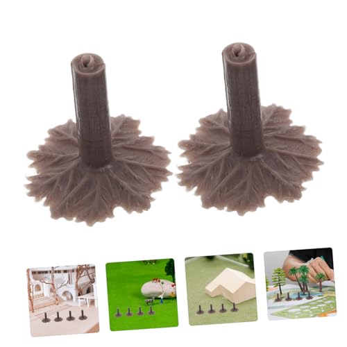 SOIMISS 50 Stück Modellbaumständer Kunststoff Baumfuß für DIY Miniatur Landschaft Architektur Bäume Halter Sandtisch Lichtbraun von SOIMISS