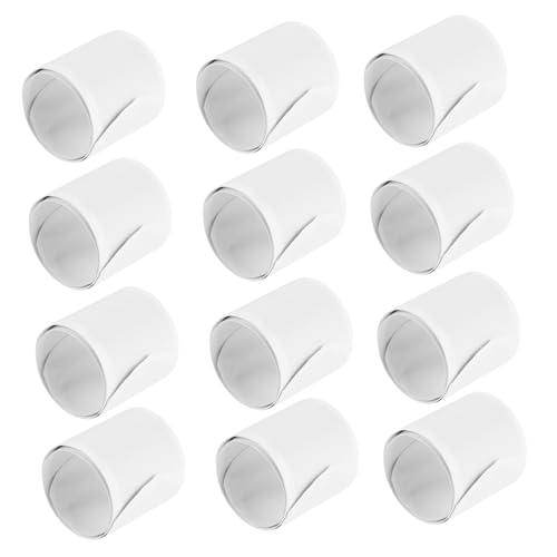 SOIMISS 50 Stück Weiße Slap Armbänder für DIY Blanko Snap Wristbands Weiches Kunststoffmaterial Interaktives für Schule Party und Kreatives Basteln von SOIMISS