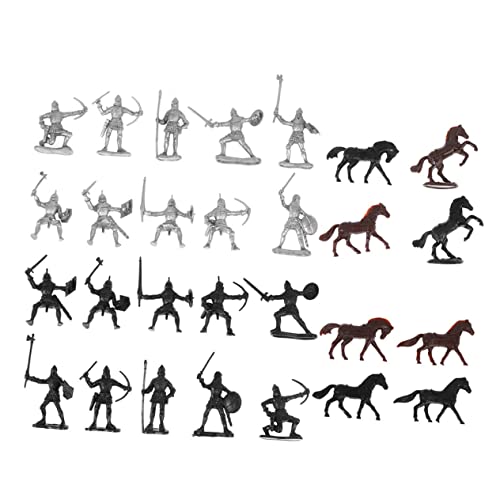SOIMISS 56 Stück Teiliges Mittelalterliches Soldaten Spielzeugset mit Ritter und Pferdemodellen aus Sicherem Detailreiche Miniaturfiguren für Fördert Militärisches Verständnis und SOIMISS 56 Stück Teiliges Mittelalterliches Soldaten Spielzeugset mit Ritter und Pferdemodellen aus Sicherem Detailreiche Miniaturfiguren für Fördert Militärisches Verständnis und von SOIMISS
