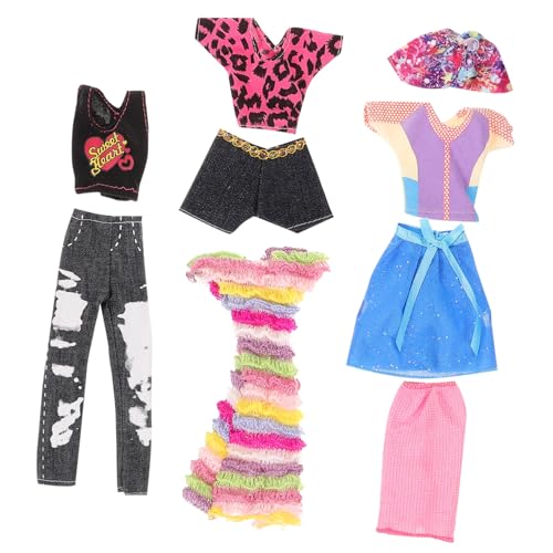 SOIMISS 5Sätze Puppenkleidungsset Teilig Stilvolle und Outfits für Austauschpuppen Bequemes und Langlebiges Puppenzubehör für Verschiedene Anlässe von SOIMISS