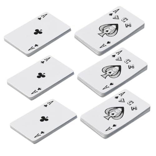 SOIMISS 6 Sätze Miniatur Pokerkarten Kindgerechte Spielkarten aus Kunststoff Kompakt und Vielseitig für Kindergeburtstag Partyspiele Reisen Picknick und Familienspiele Blaues Design von SOIMISS