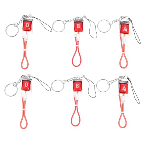SOIMISS 6 Stück Bluttyp Schlüsselanhänger Anhänger Halloween Party Mitgebsel Blutgruppen Anhänger B Typen Vielseitiger Schlüsselring und Handyanhänger für Horror Deko SOIMISS 6 Stück Bluttyp Schlüsselanhänger Anhänger Halloween Party Mitgebsel Blutgruppen Anhänger B Typen Vielseitiger Schlüsselring und Handyanhänger für Horror Deko von SOIMISS