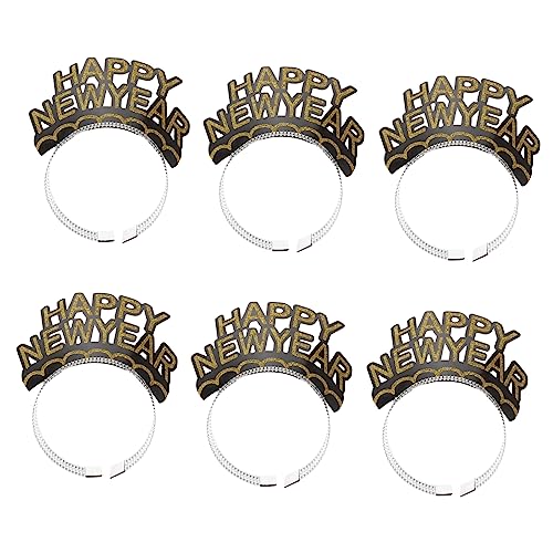SOIMISS 6 Stück Glitzer Happy Year Haarreifen Neujahrsfeier Zubehör Festliche Accessoires für Foto Props und Partys für Unvergessliche von SOIMISS