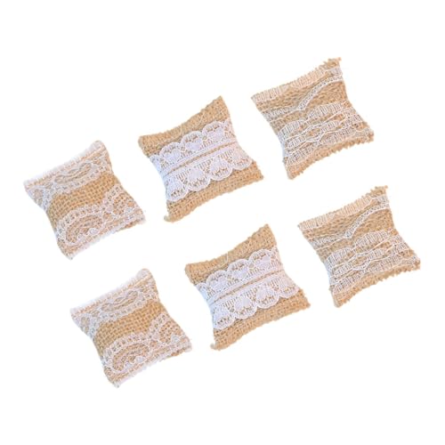 SOIMISS 6 Stück Maßstab Weiche Baumwollkissen für Puppenhaus Sofa Bett Stuhl Miniatur Dekokissen für DIY Wohnmöbel Zubehör SOIMISS 6 Stück Maßstab Weiche Baumwollkissen für Puppenhaus Sofa Bett Stuhl Miniatur Dekokissen für DIY Wohnmöbel Zubehör von SOIMISS