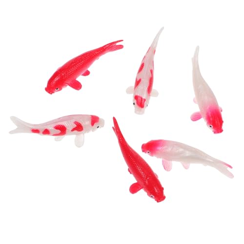SOIMISS 6 Stück Mini Koi Fisch Modelle Realistische Kunstfisch Figuren für Aquarien Fairy Garden und Pflegeleichte Dekorationen SOIMISS 6 Stück Mini Koi Fisch Modelle Realistische Kunstfisch Figuren für Aquarien Fairy Garden und Pflegeleichte Dekorationen von SOIMISS