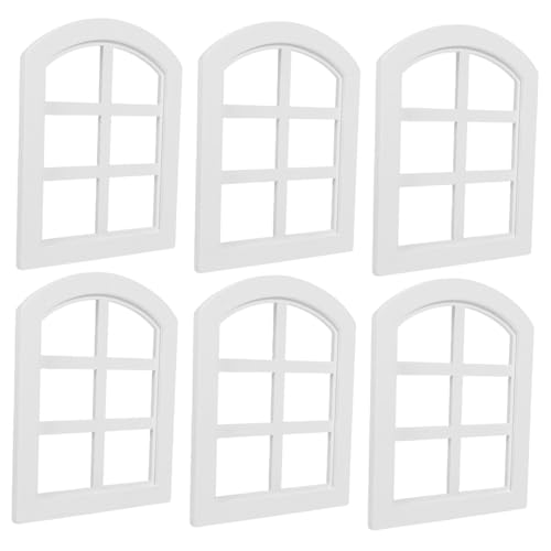 SOIMISS 6 Stück Miniatur Fensterrahmen für DIY Puppenhausmöbel Authentische Verarbeitung Stilvoll Vielseitig Einsetzbar für Realistische Innenraumgestaltung von SOIMISS