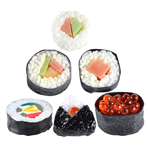 SOIMISS 6 Stück Sushi -Modellrequisiten künstlich gefälschtes Sushi-Modell sehen Sushi-Sashimi-Modell Party klein sushirolle Sushi roll gefälschtes Essen realistisches Sushi- PVC SOIMISS 6 Stück Sushi -Modellrequisiten künstlich gefälschtes Sushi-Modell sehen Sushi-Sashimi-Modell Party klein sushirolle Sushi roll gefälschtes Essen realistisches Sushi- PVC von SOIMISS
