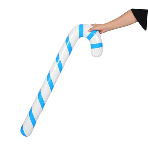 SOIMISS 6 Stück Teiliges Aufblasbare Candy Cane Ballons Große Bunte Weihnachtsdeko in Rot Grün Blau Gelb und Wiederverwendbar Platzsparend für Innen und Außenbereiche bei Festen und Partys von SOIMISS