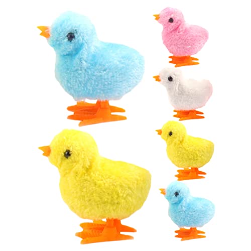 SOIMISS 6 Stück Teiliges Aufziehspielzeug Plüsch Küken Springende Hühnchen Lustige Hühner Ostern Party Vogelspielzeug von SOIMISS